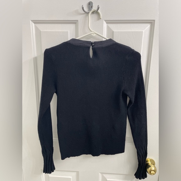 EUC Chicwish FANCY WITH BOWKNOT KNIT TOP IN BLACK Sz M - Picture 5 of 6